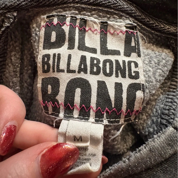 Billabong Gray Hooded Sweatshirt Relaxed Fit - Picture 6 of 7